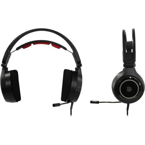 Уцененный товар Наушники с микрофоном игровые Thermaltake Tt eSPORTS Cronos Riing RGB 7.1 (черно-красный, 20-20000 Гц, 99дБ, 32 Om, 2.0 м, USB 2.0 Typ