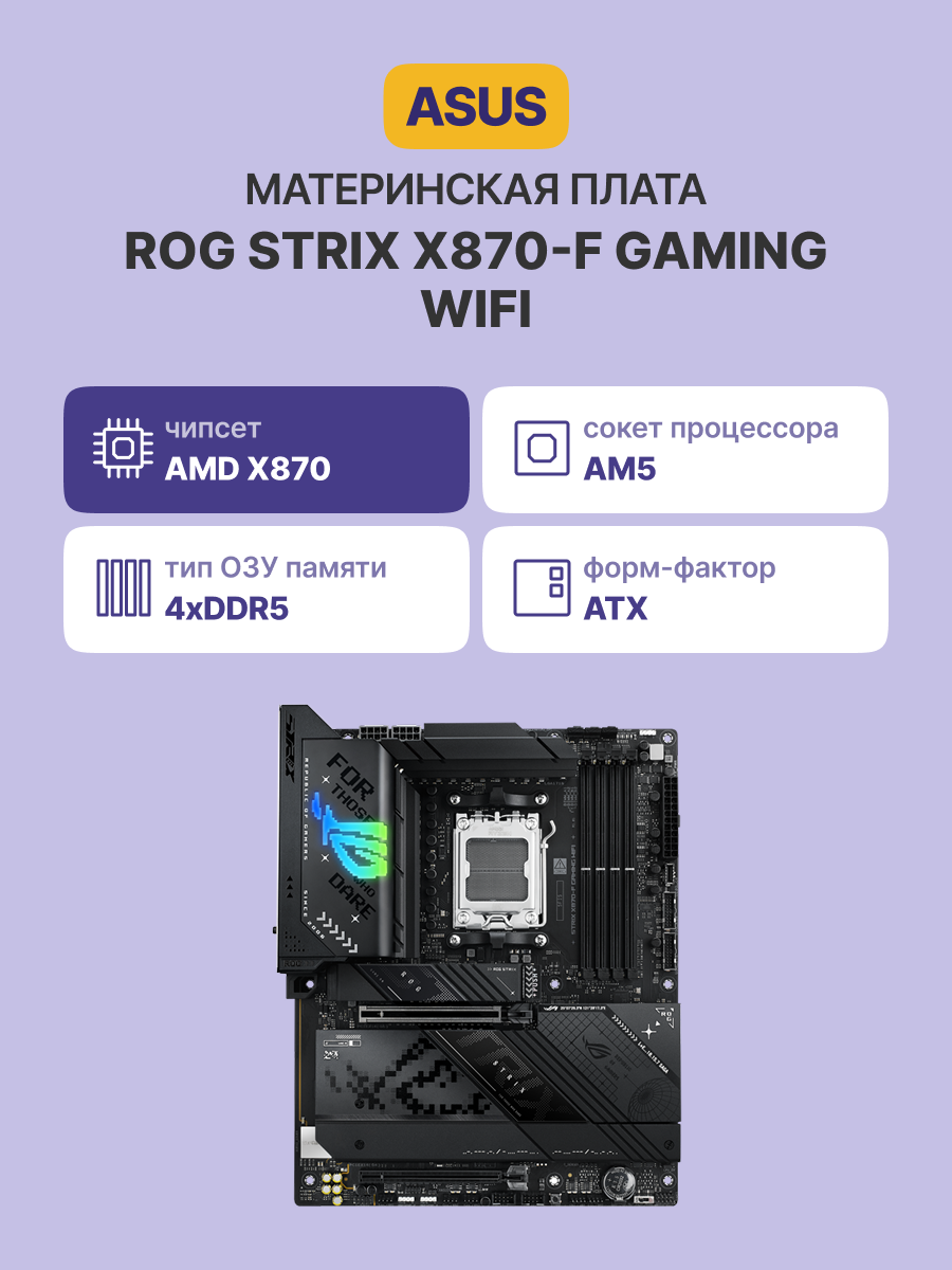 Материнская плата ASUS ROG STRIX X870-F GAMING WIFI  (90MB1IV0-M0EAY0)