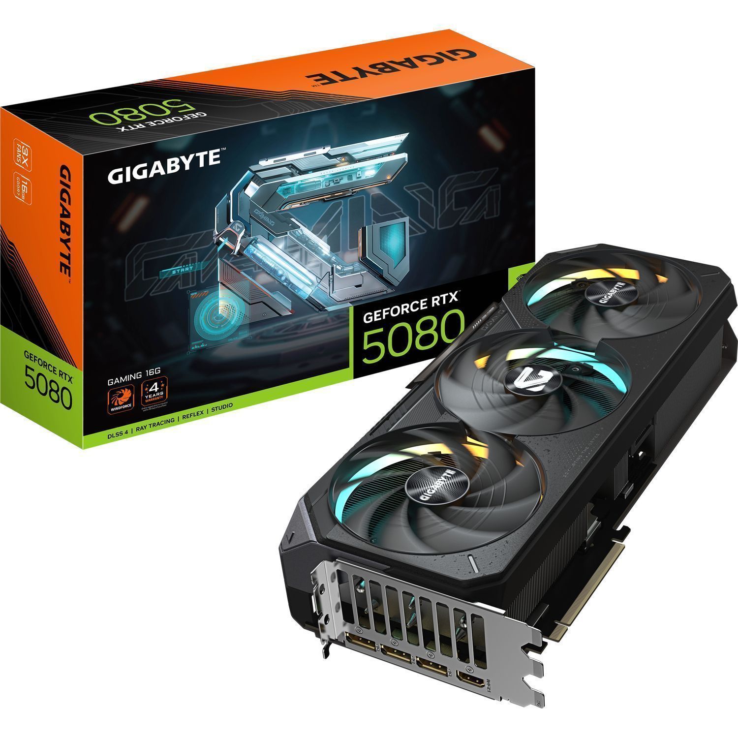 Видеокарта GIGABYTE GeForce RTX 5080 GAMING (GV-N5080GAMING-16GD)