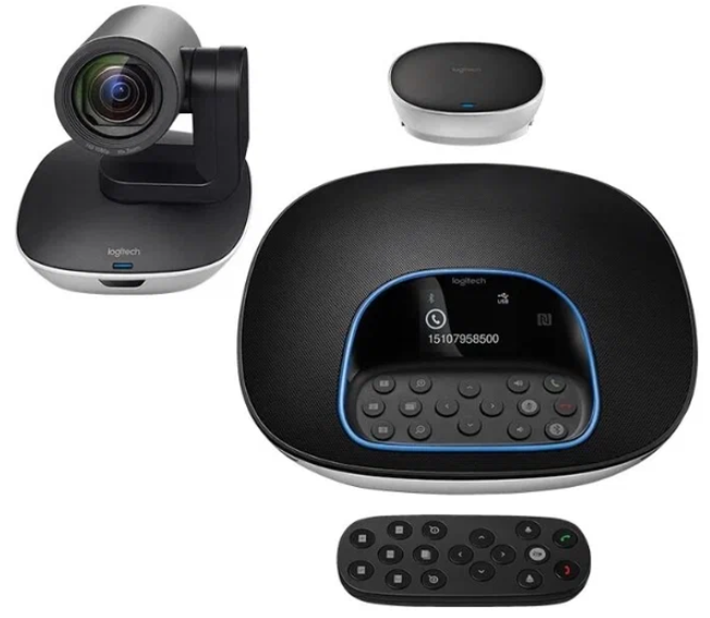 Уцененный товар Камера для конференции Logitech ConferenceCam Group (устройство громкой связи, пульт ДУ, комплект кабелей, адаптер питания, крепление, документация) [ 960-001057 ]