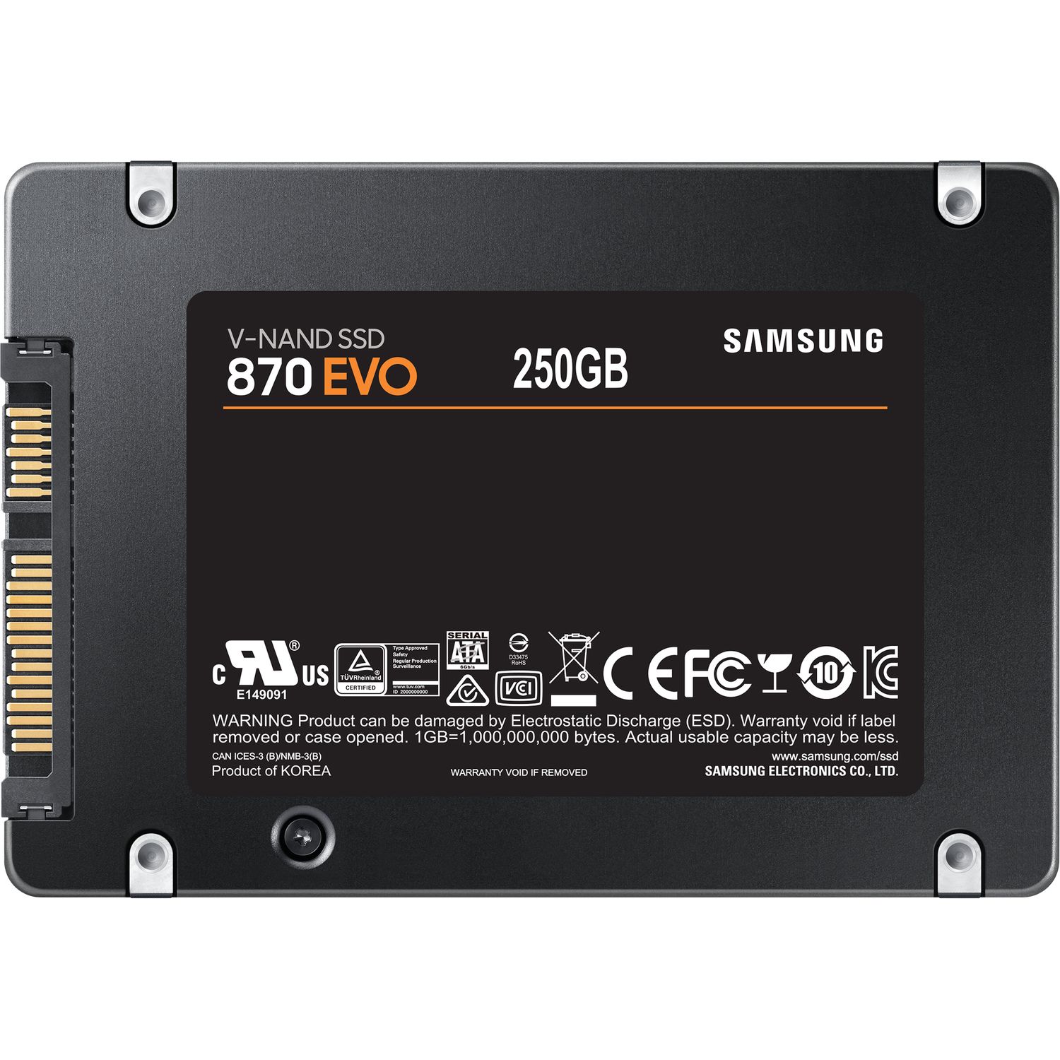 Твердотельные накопители Samsung 870 EVO 250GB (MZ-77E250BW)