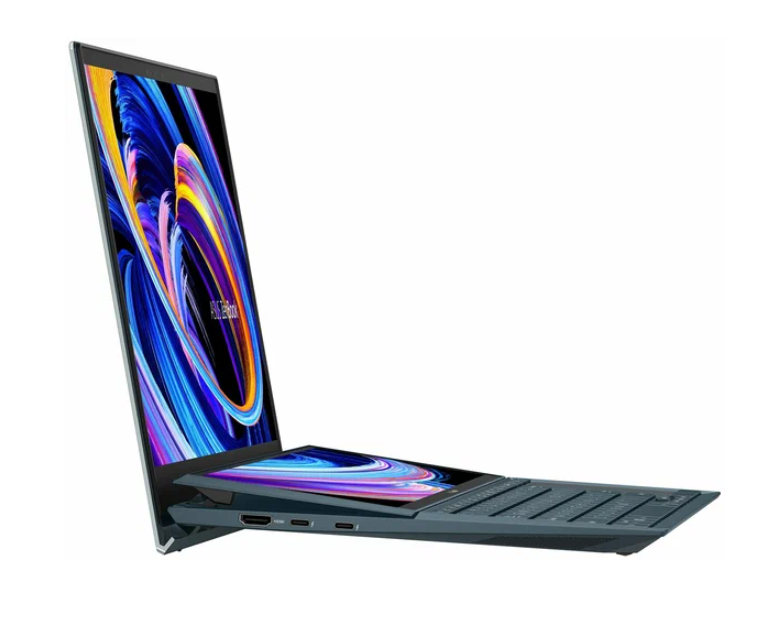 Ноутбук ASUS ZenBook Duo 14 UX482EGR-HY366W 14" IPS 1920x1080 Touch, Intel Core i5 1155G7 2.9GHz, 16Gb RAM, 512Gb SSD, NVIDIA GeForce MX450-2Gb, W11, синий (90NB0S51-M001F0) 