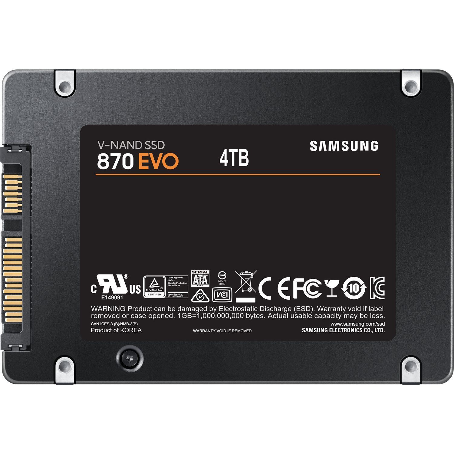 Твердотельный накопитель Samsung 870 EVO 4000GB (MZ-77E4T0BW)