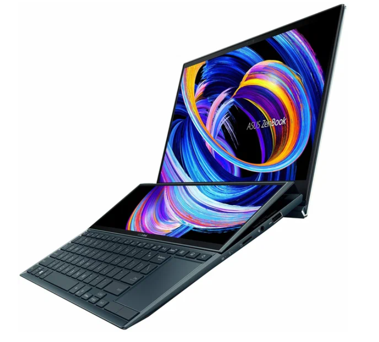 Ноутбук ASUS ZenBook Duo 14 UX482EGR-HY366W 14" IPS 1920x1080 Touch, Intel Core i5 1155G7 2.9GHz, 16Gb RAM, 512Gb SSD, NVIDIA GeForce MX450-2Gb, W11, синий (90NB0S51-M001F0) 