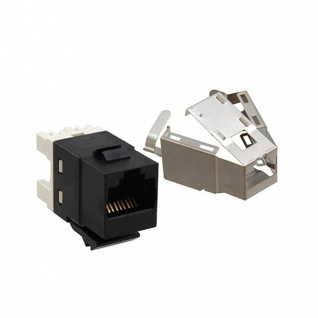 Модульное гнездо AMP [ 0-1375188-1 ] (SL series, RJ45, STP, Кат.6, прямой ввод (180 град))